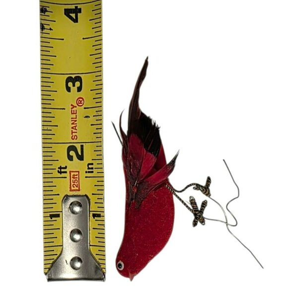 Vintage Christmas Tree Ornaments Lot Candy Canes Balls Gift Boxes Red Bird MCM - Picture 8 of 10